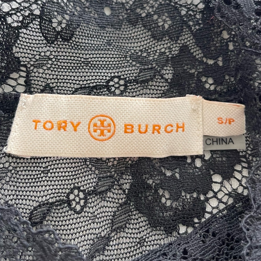 Tory Burch Short Sleeve Lace Turtleneck Top - Picture 6 of 7